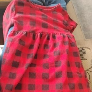Red and Black Checkered Dress